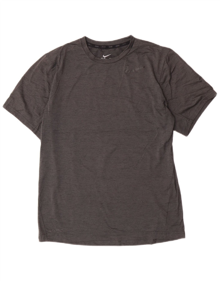 T-shirt Nike Dri Fit da uomo, piccola, in poliestere chiazzato grigio