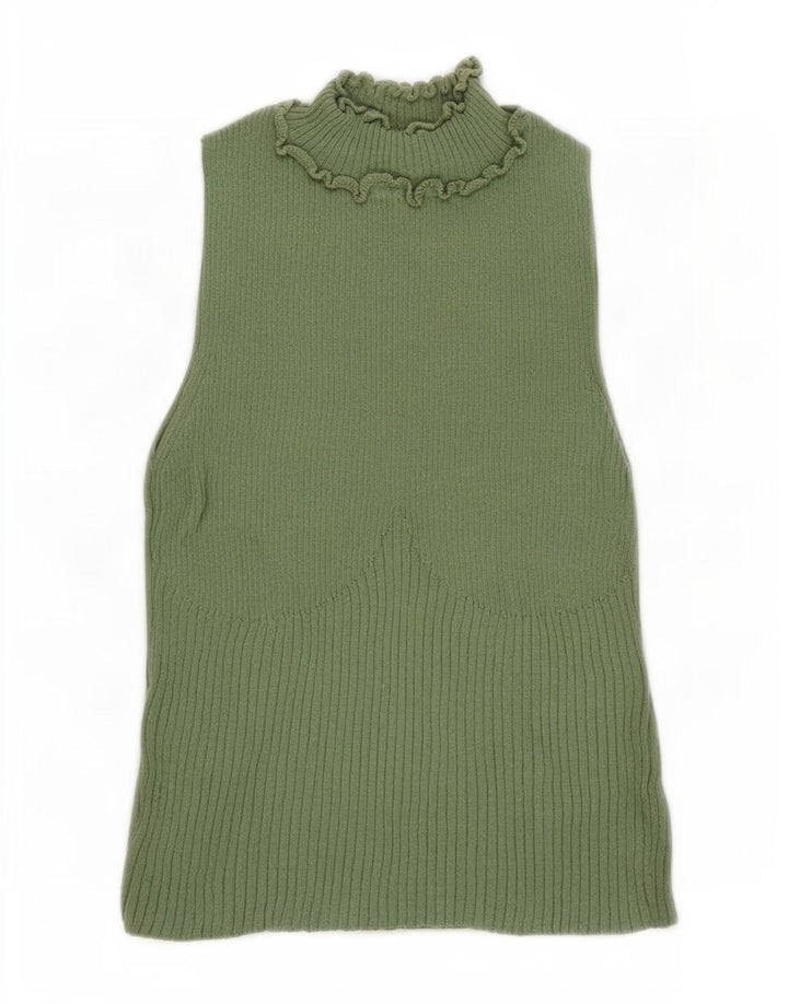 Topshop Canottiera corta da donna UK 8 piccola verde
