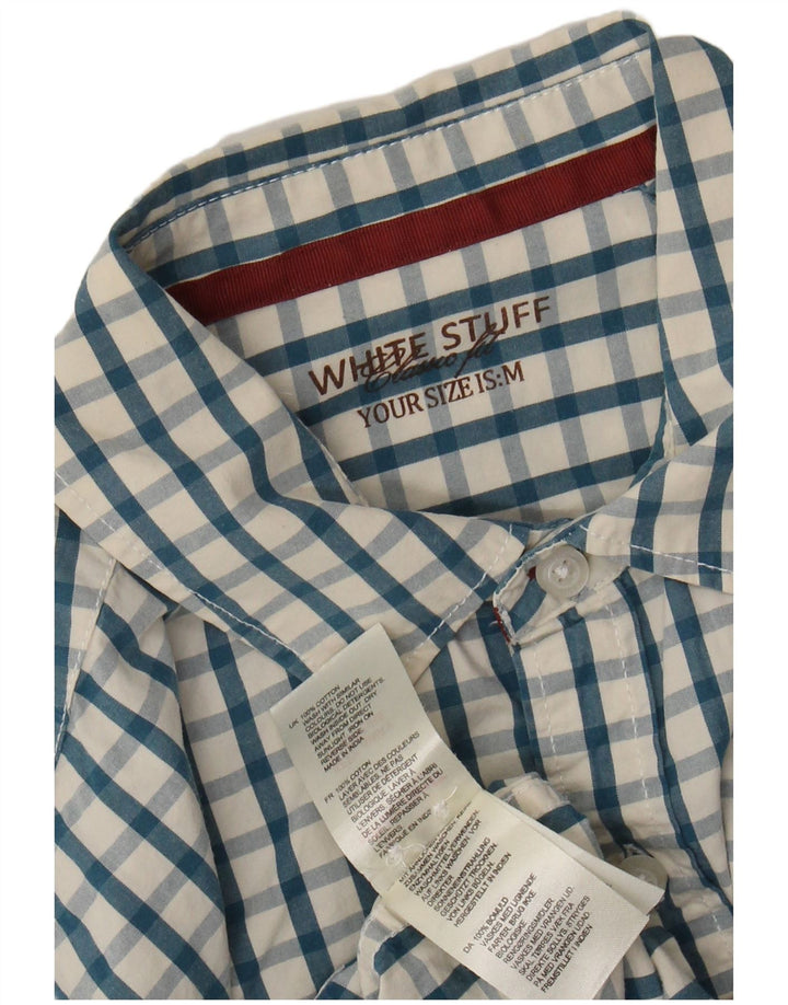 Camicia da uomo Classic Fit di White Stuff in cotone a quadri blu medio