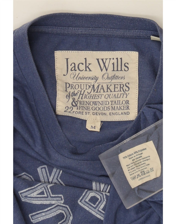 T-shirt grafica da uomo Jack Wills Top in cotone blu medio