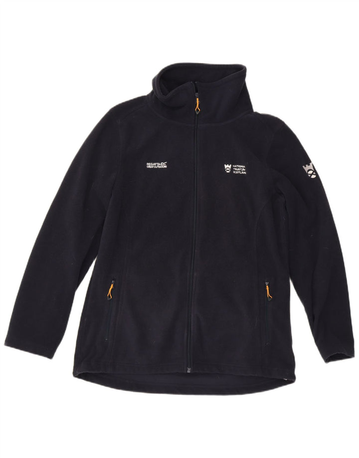 REGATTA Womens Fleece Jacket UK 16 Large  Navy Blue