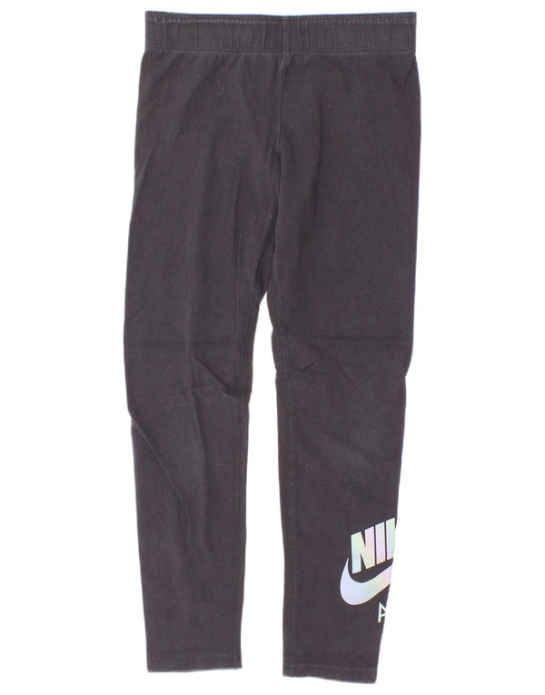 Leggings grafici Nike per ragazze 8-9 anni piccoli neri