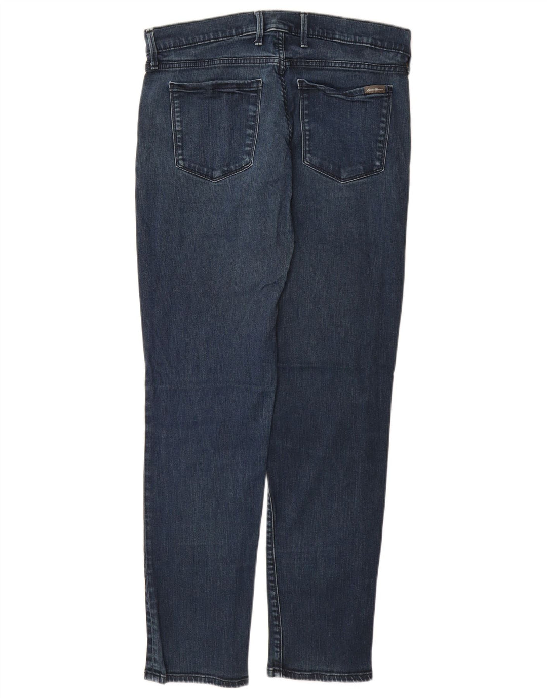 Jeans dritti a vita alta da donna EDDIE BAUER US 14 XL W32 L29 Blu