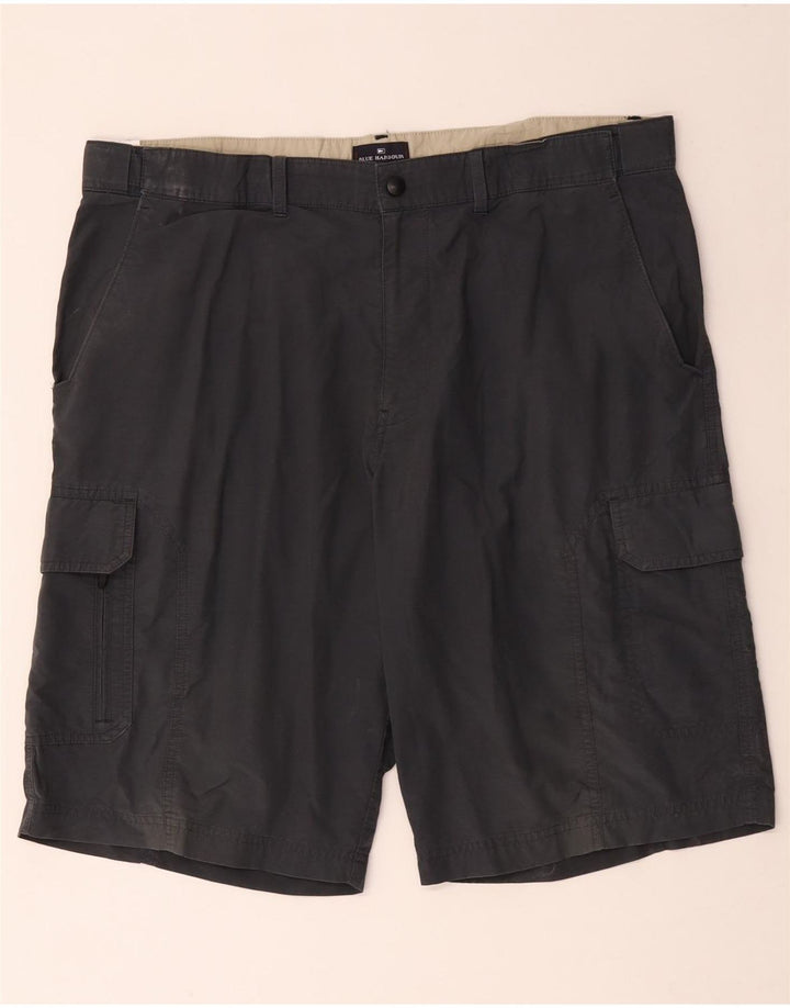 Pantaloncini cargo da uomo Marks & Spencer Blue Harbour W38 XL cotone blu navy