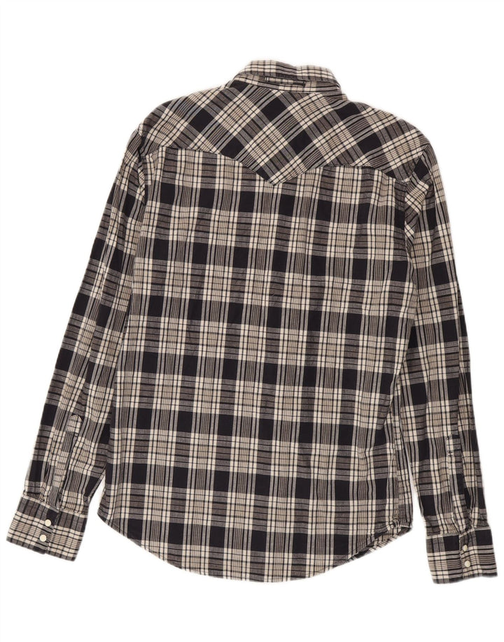 Camicia Levi's da uomo in cotone a quadri neri medi