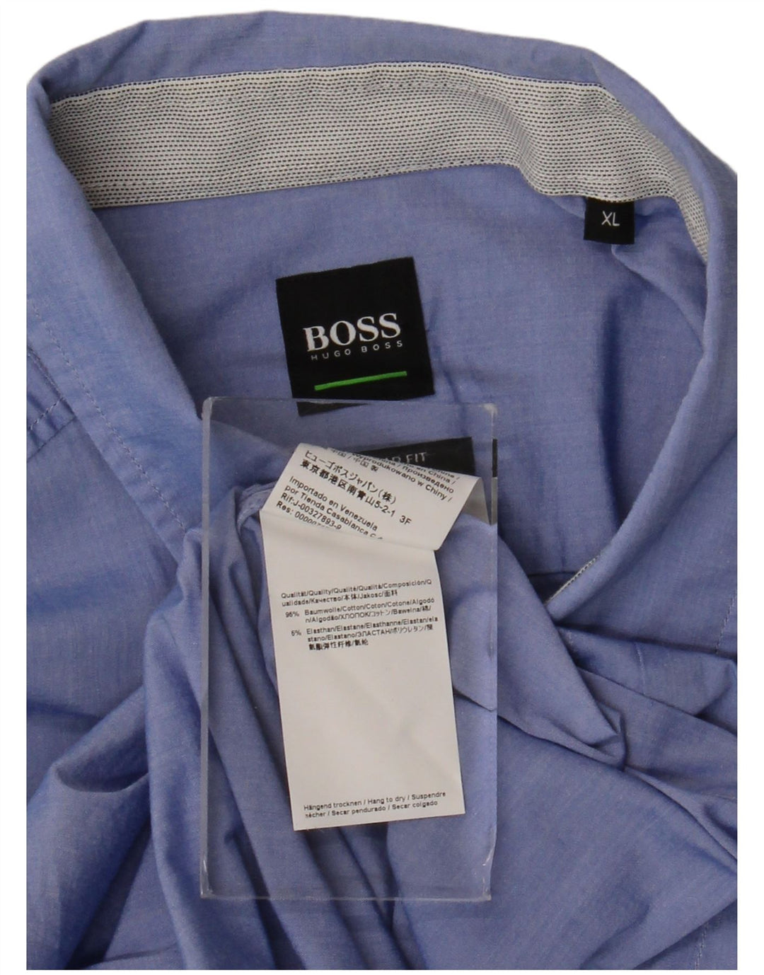 Camicia Hugo Boss da uomo vestibilità regolare XL cotone blu