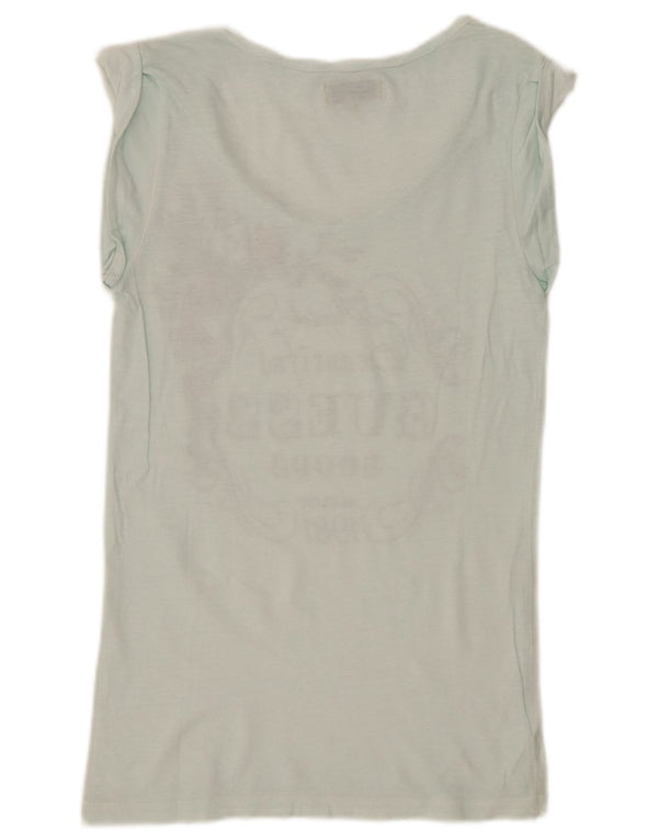Guess T-shirt grafica da donna Top UK 6 XS Verde