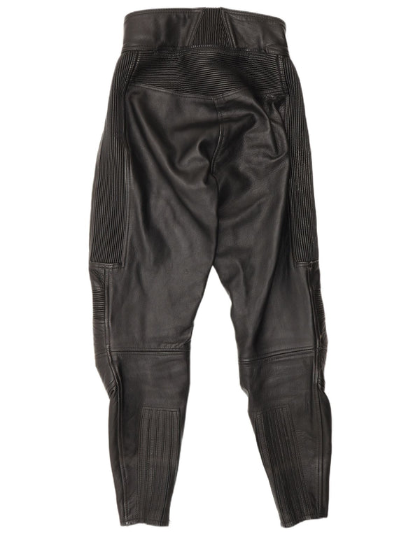 Pantaloni in pelle Moto Racer da donna BELSTAFF UK 14 Medium W28 L29 Nero