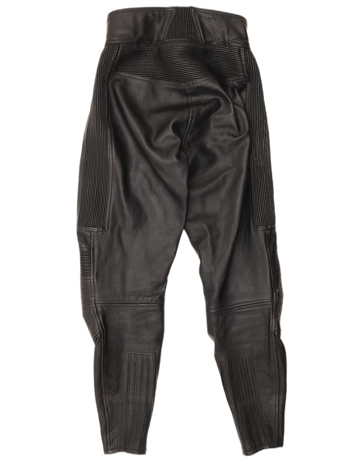 Pantaloni in pelle Moto Racer da donna BELSTAFF UK 14 Medium W28 L29 Nero