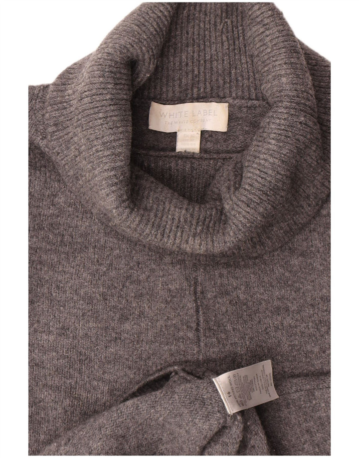 Maglione maglione oversize da donna con collo alto White Label UK 16 grande grigio