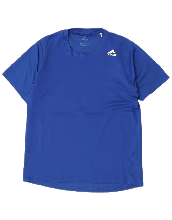 Adidas Primegreen T-shirt da uomo Top grande blu in poliestere