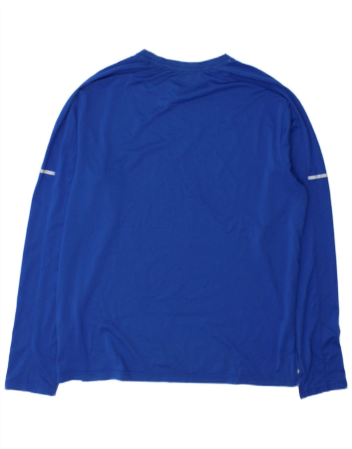 New Balance Maglia da uomo a maniche lunghe grande blu in poliestere