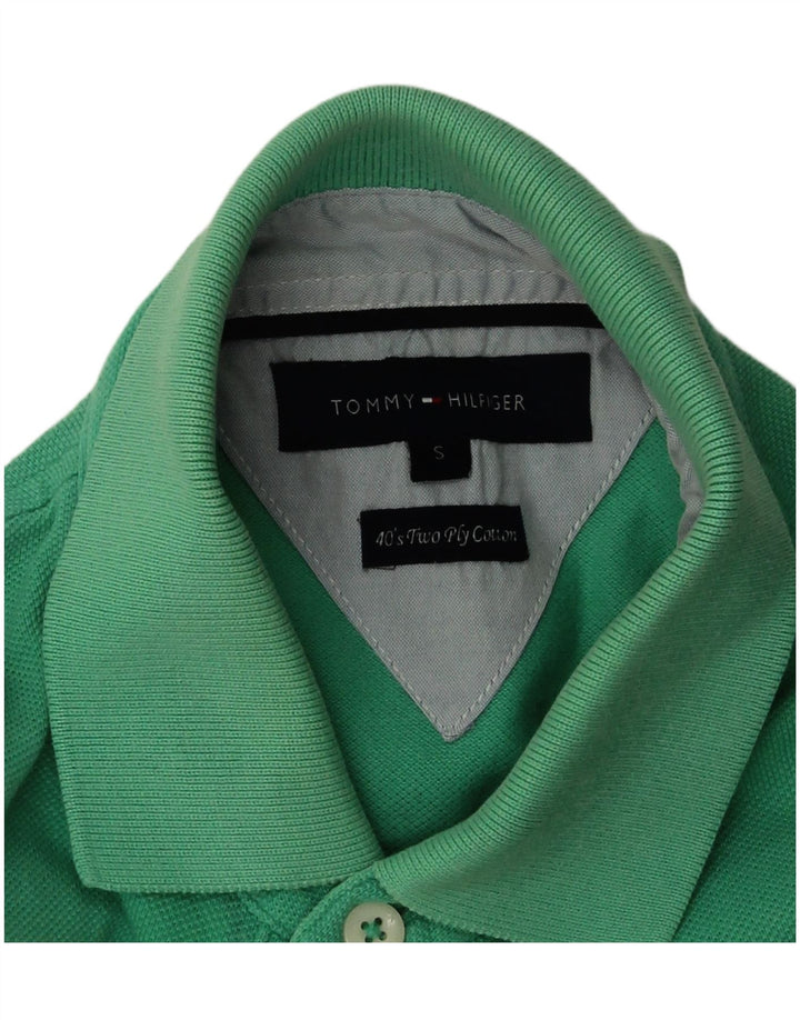 Polo da uomo Tommy Hilfiger piccola in cotone verde