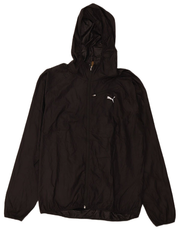 Giacca antipioggia con cappuccio da donna Puma UK 16 Large Nero Poliestere