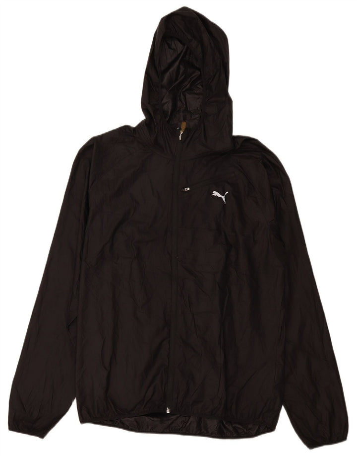 Giacca antipioggia con cappuccio da donna Puma UK 16 Large Nero Poliestere