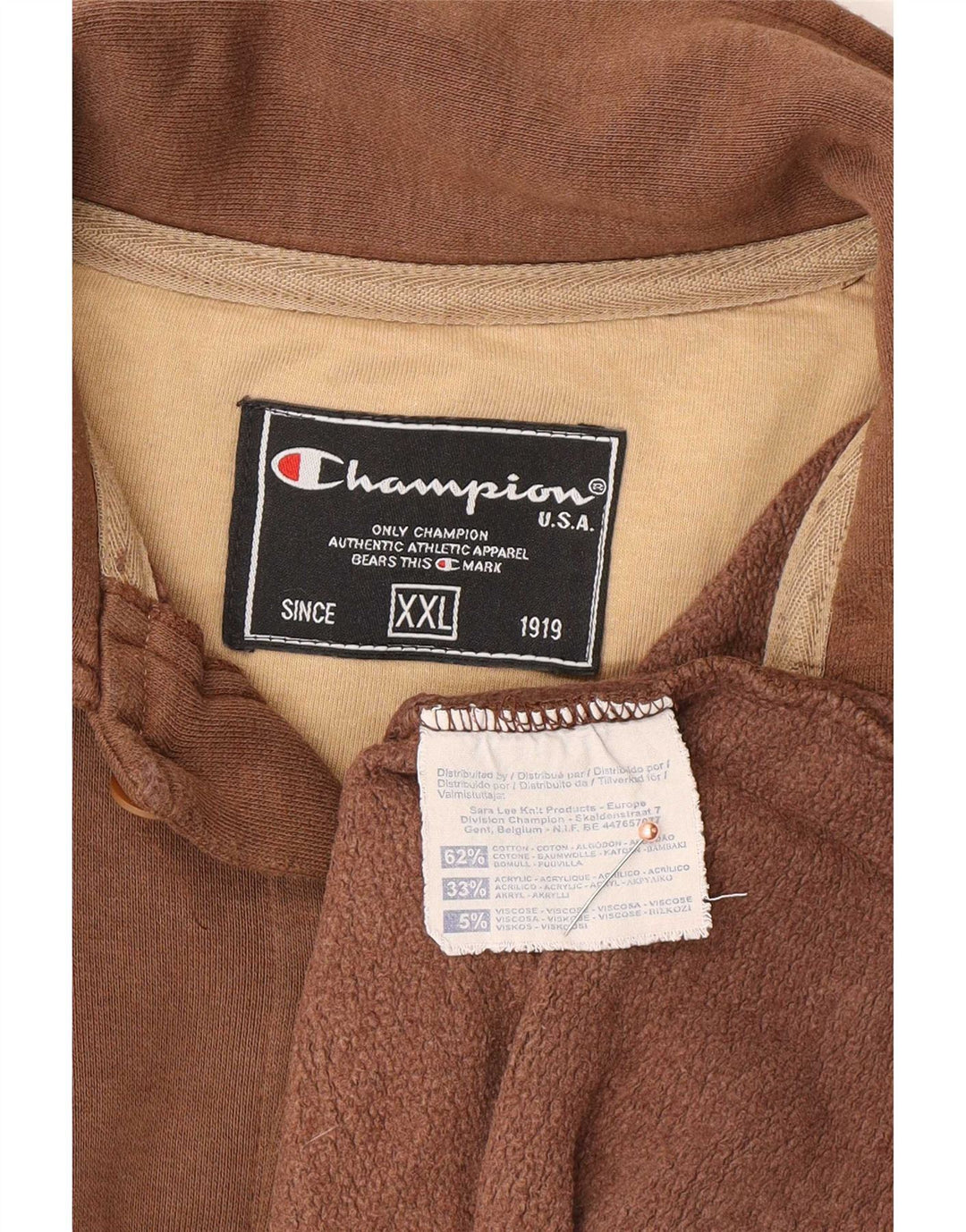 Camicia oversize da uomo Champion 2XL cotone marrone