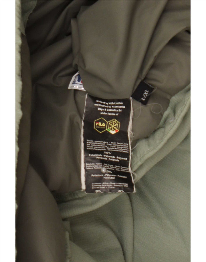 Gilet imbottito da uomo Fila UK 40 Large verde in poliammide