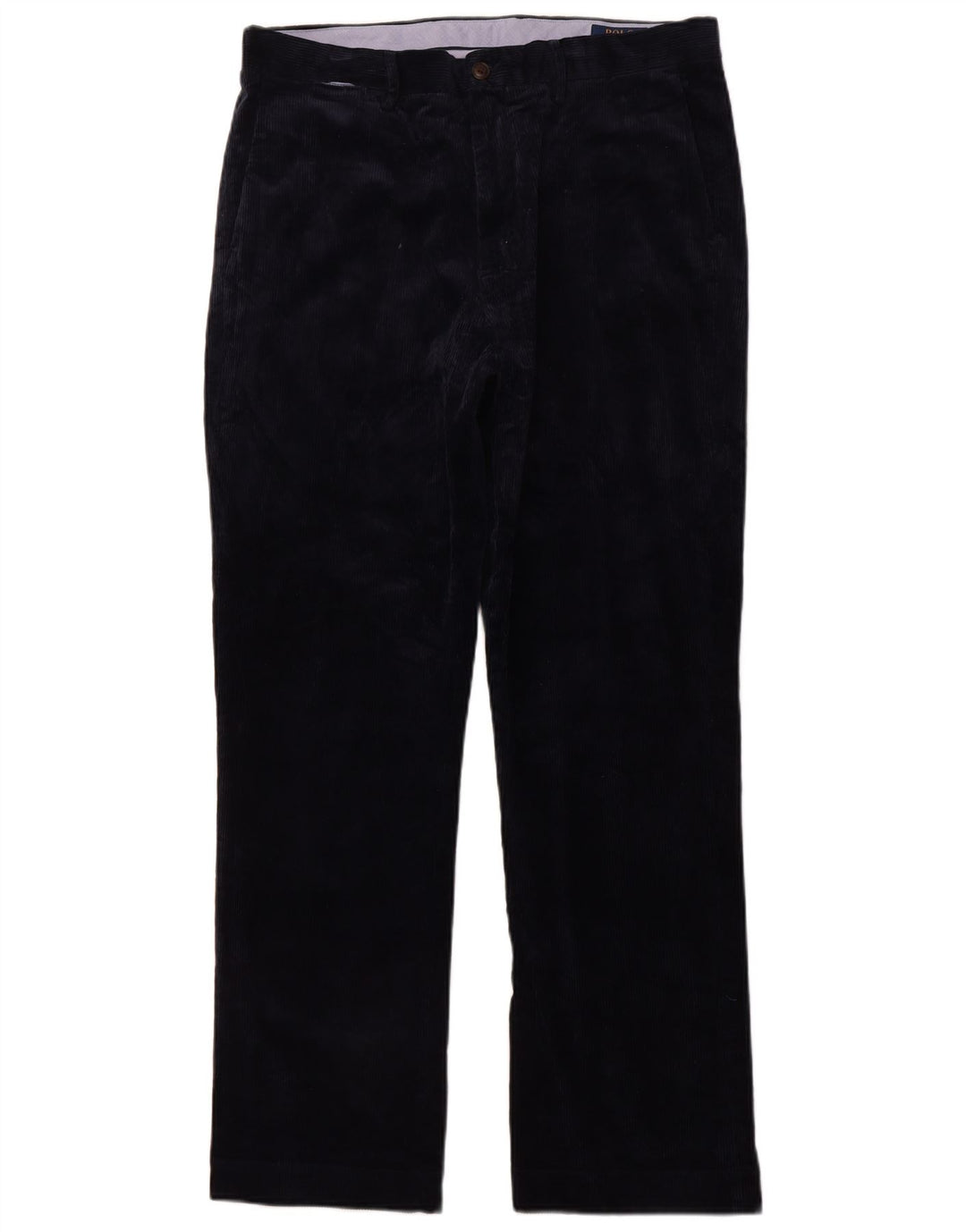 POLO RALPH LAUREN Pantaloni da uomo in velluto a coste dalla vestibilità classica W34 L32 Blu navy