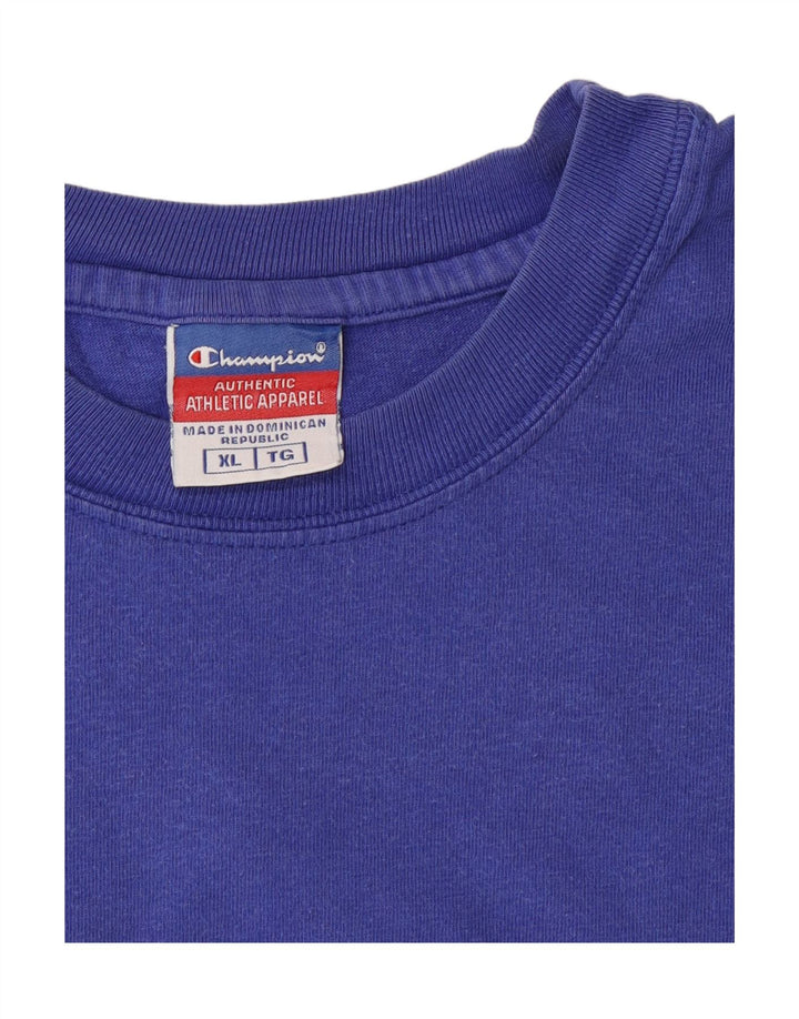 CHAMPION Mens T-Shirt Top XL Blue Cotton Vintage Champion and Second-Hand Champion from Messina Hembry 
