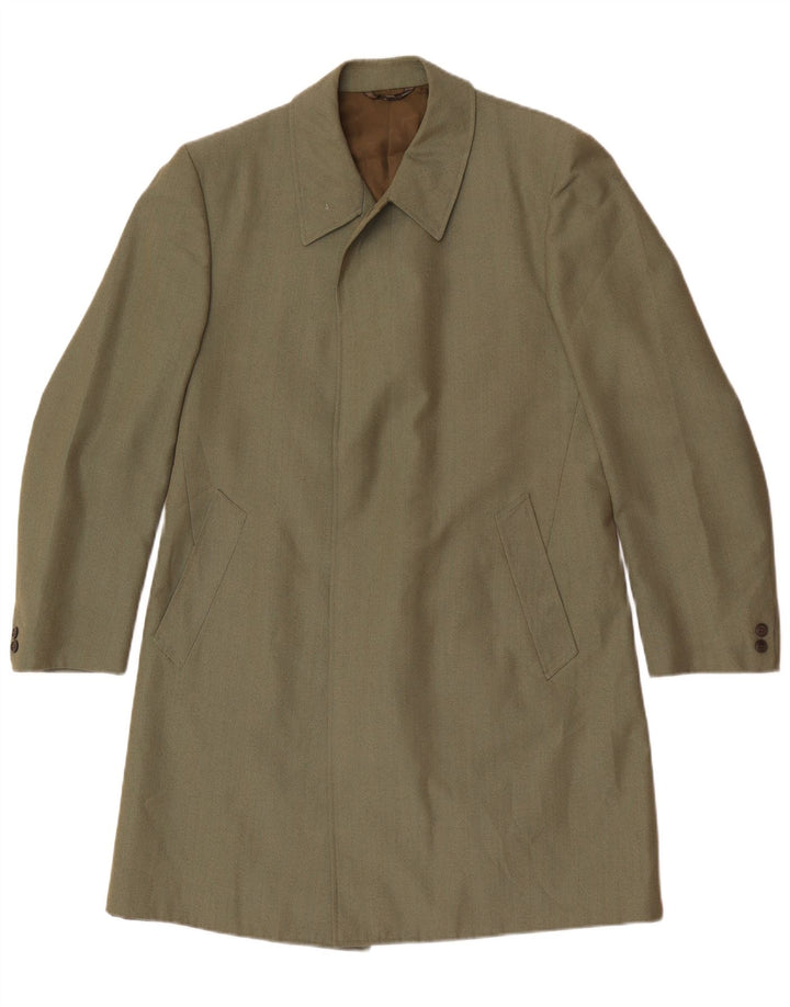 Soprabito vintage da uomo UK 36 piccolo verde Terital classico