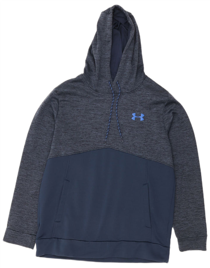 Maglione con cappuccio Under Armour da uomo Cold Gear medio blu navy screziato