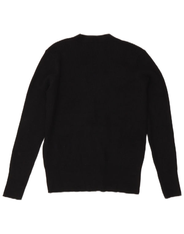 Maglione cardigan da donna Marks & Spencer UK 10 piccolo viscosa nera