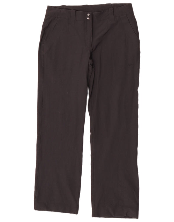 Pantaloni dritti da golf Nike da donna UK 10 Small W28 L30 nylon nero