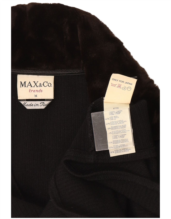 Max & Co. Maglione da donna con collo a polo e maniche a 3/4 UK 12 Blu navy medio