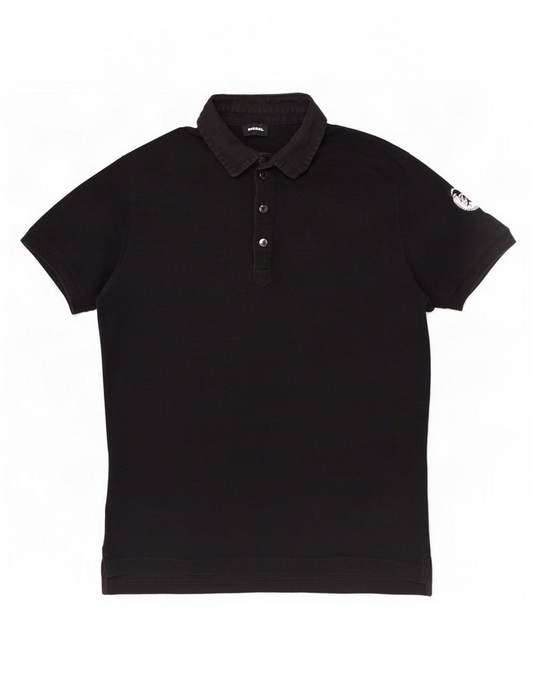 Polo Diesel da uomo in cotone nero medio