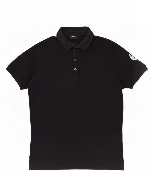 Polo Diesel da uomo in cotone nero medio