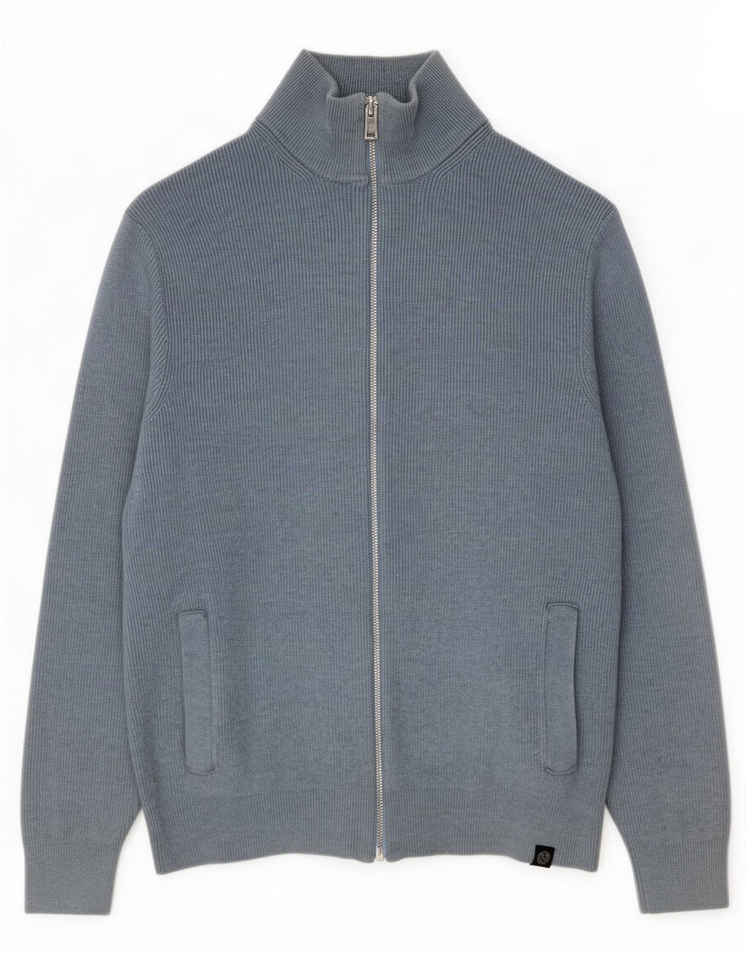 Maglione cardigan da uomo Marks & Spencer poliestere blu medio