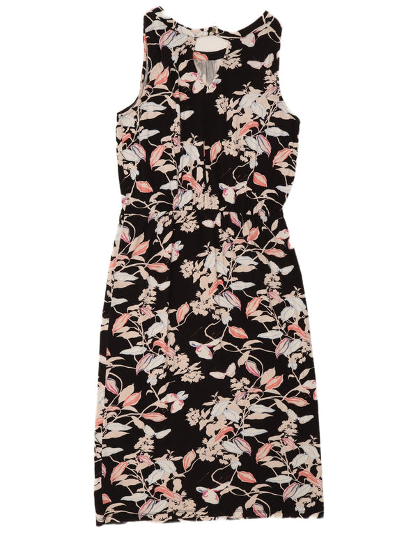 Abito tubino senza maniche da donna Oasis UK 12 Viscosa floreale nera media