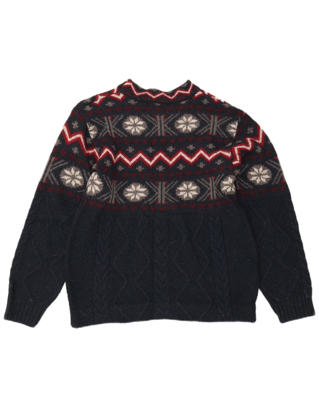 Maglione maglione girocollo da uomo Invicta blu navy medio Fair Isle