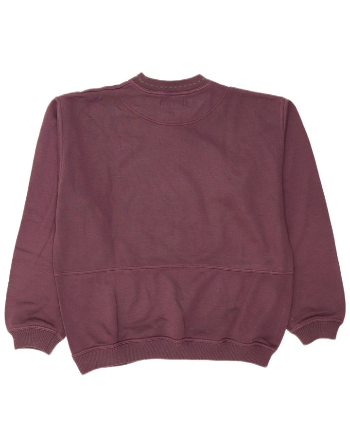 Felpa grafica da uomo vintage maglione XL in cotone marrone