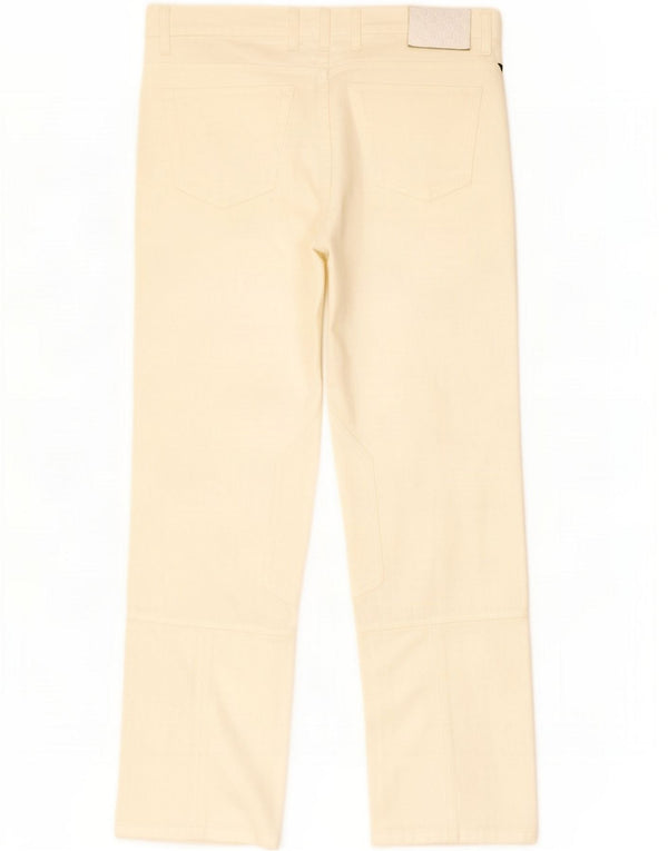 Gucci Mens Straight Jeans IT 50 Large W36 L31 Off White Cotton