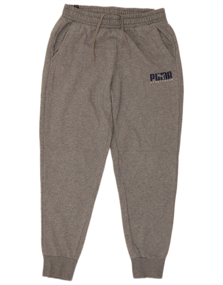 Pantaloni da tuta grafica da uomo Puma Joggers grandi in cotone grigio