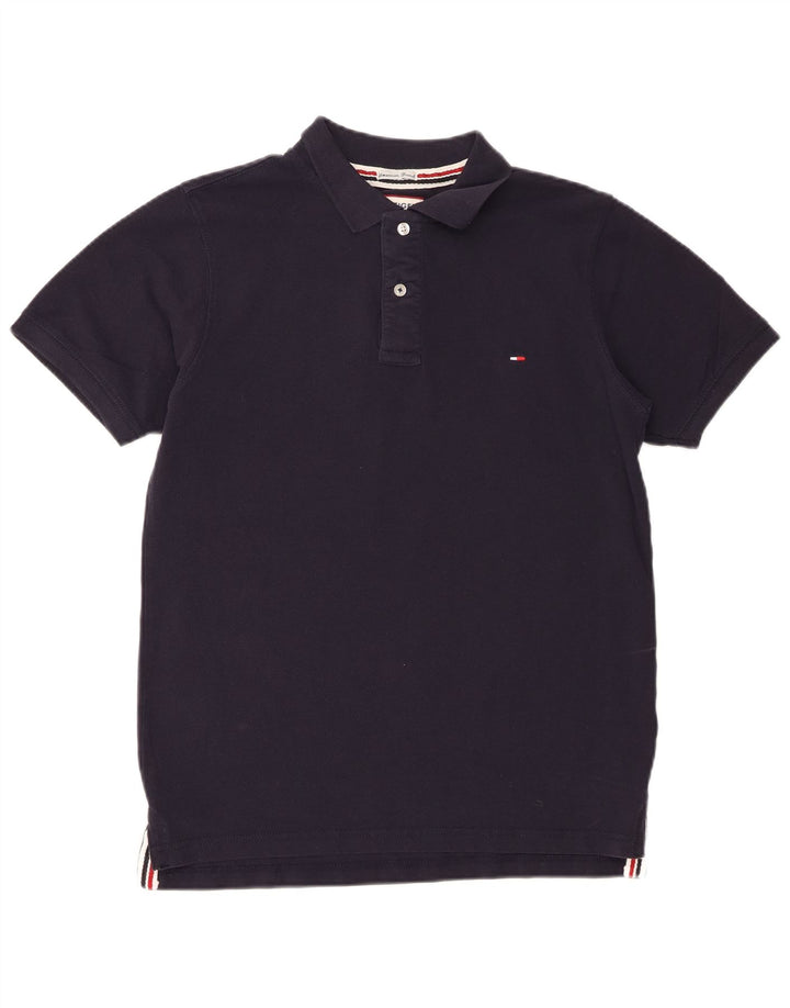 Polo da uomo Tommy Hilfiger grande in cotone blu navy