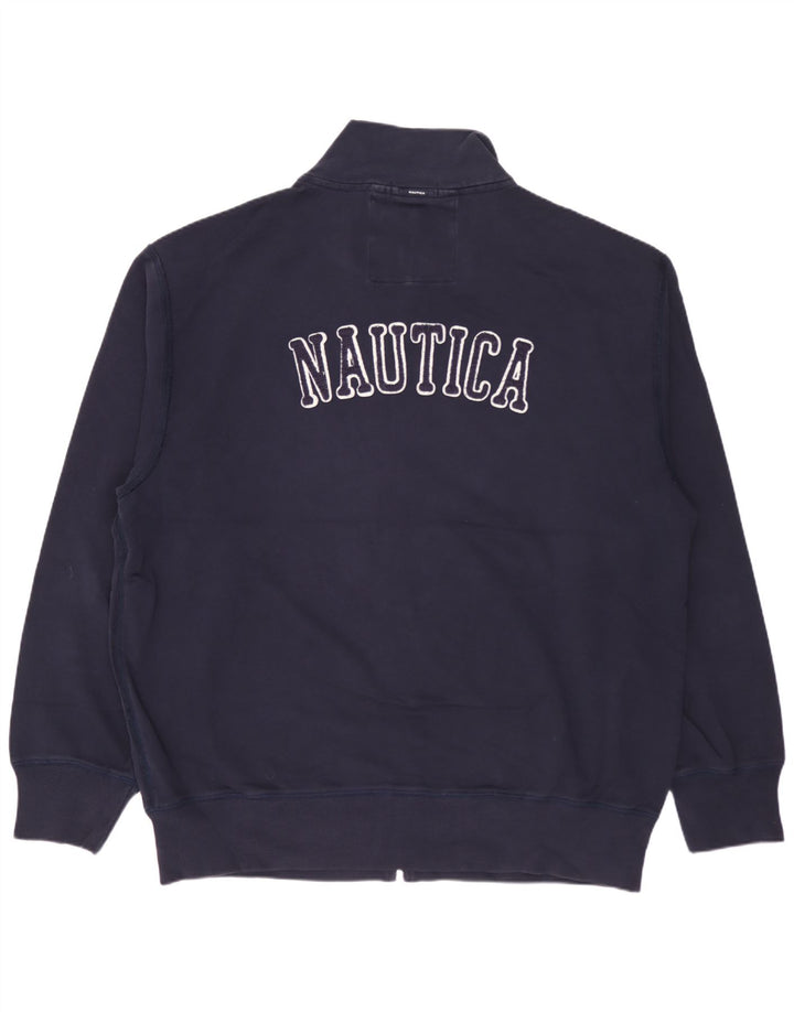 Giacca da ginnastica grafica da uomo Nautica XL in cotone blu navy