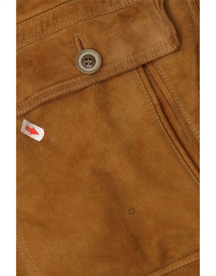 ASGARD Mens Suede Overcoat UK 42 XL Brown