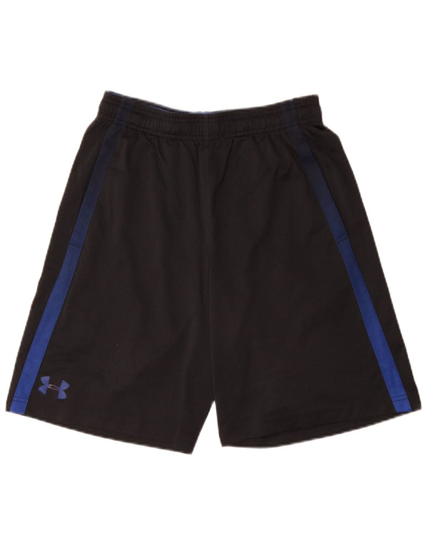 Pantaloncini sportivi Under Armour da uomo Heat Gear piccoli in poliestere color block nero