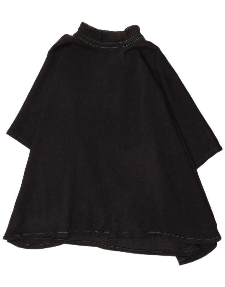 Abito poncho vintage da donna, taglia unica, nero