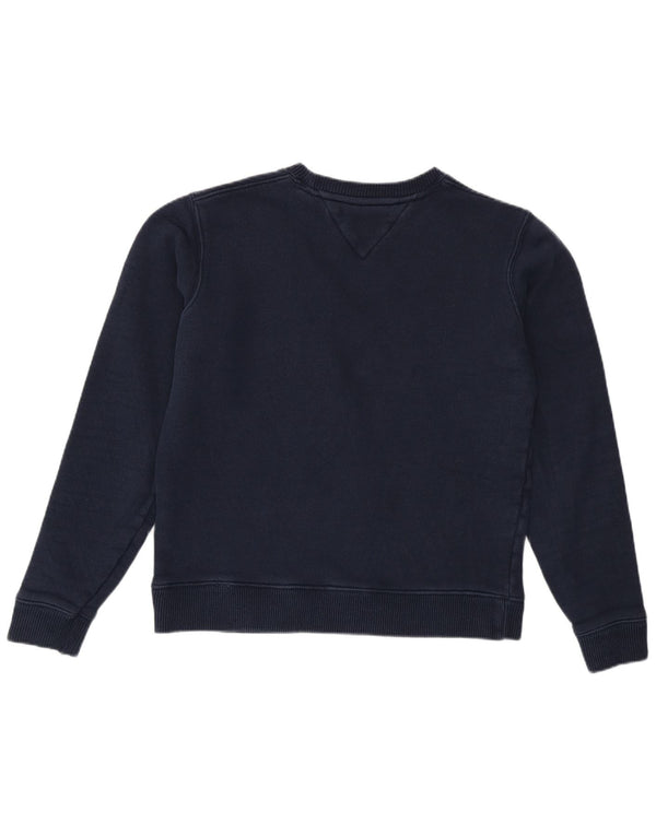 Tommy Hilfiger Womens Graphic Sweatshirt Jumper UK 14 Medium Navy Blue