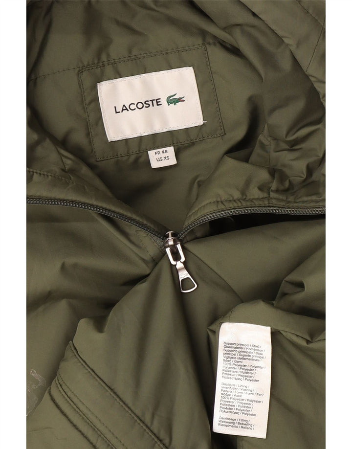 Gilet con cappuccio da uomo Lacoste taglia 46 XS poliestere verde