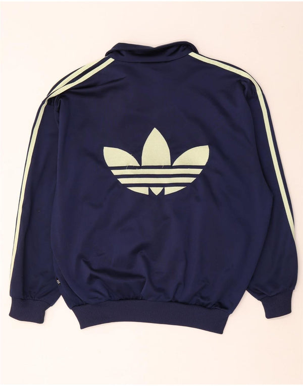 Adidas Giacca Tuta Uomo Grafica Taglio Largo UK 36/38 Piccola Blu Navy