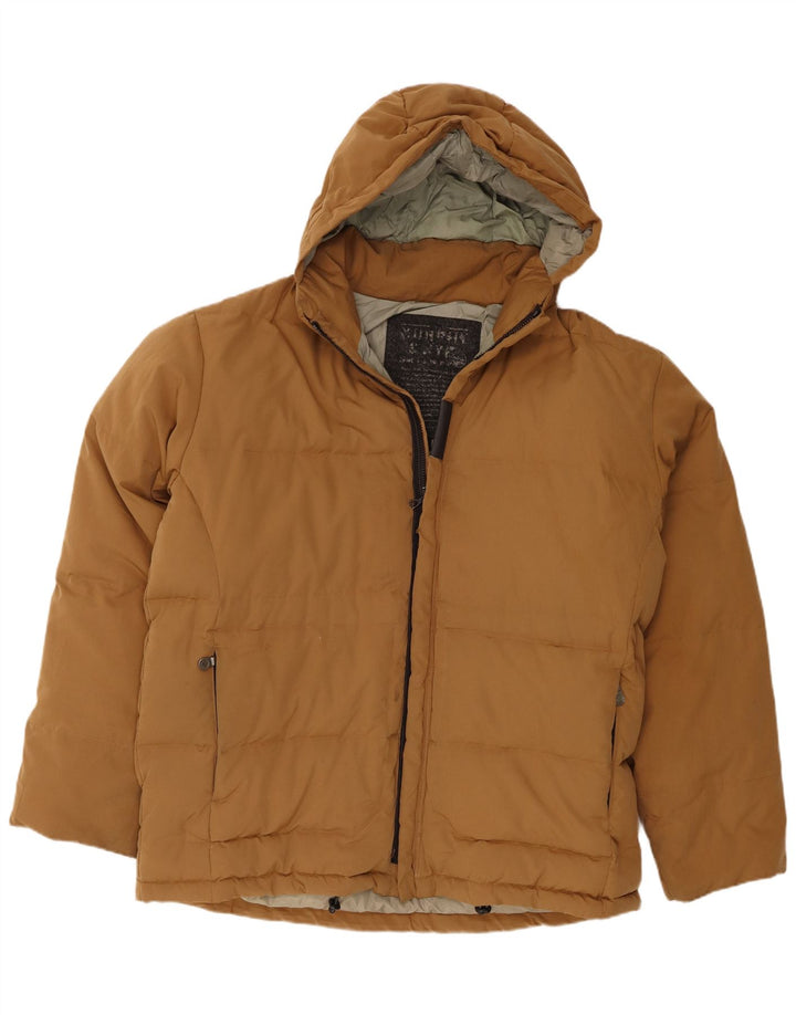 Giacca imbottita con cappuccio da uomo Murphy & Nye UK 42 2XL Poliestere beige