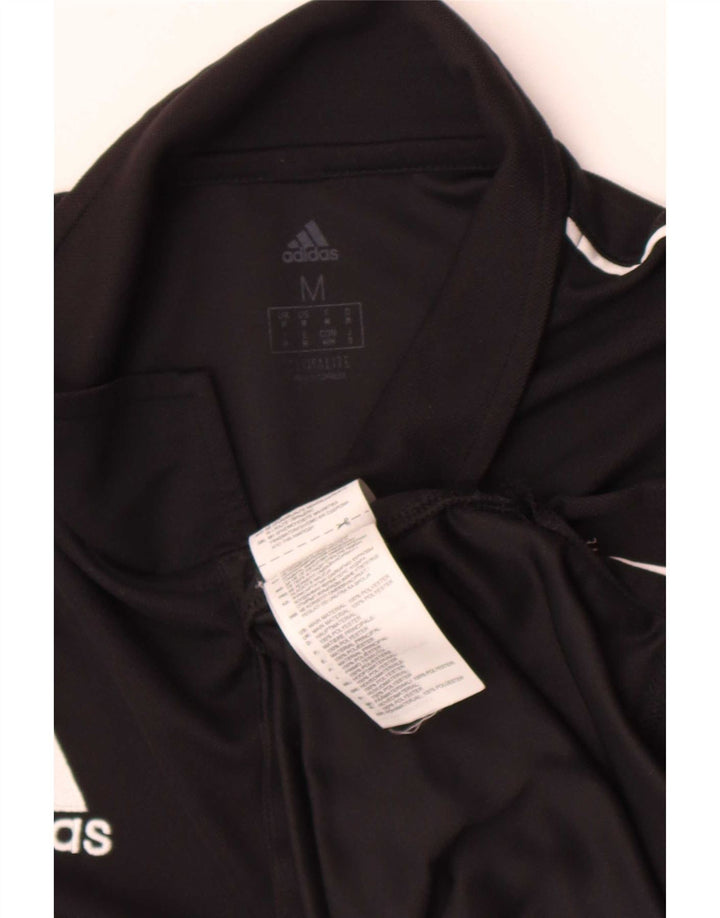 Polo Adidas Climalite da uomo media in poliestere nero