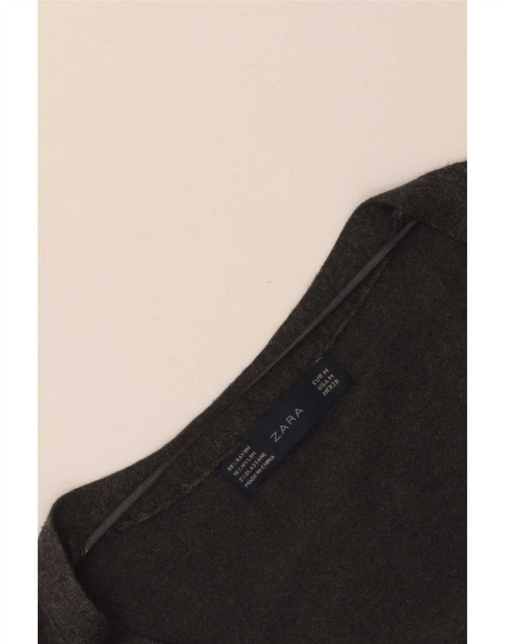 Maglione cardigan da donna Zara UK 12 Rayon grigio medio