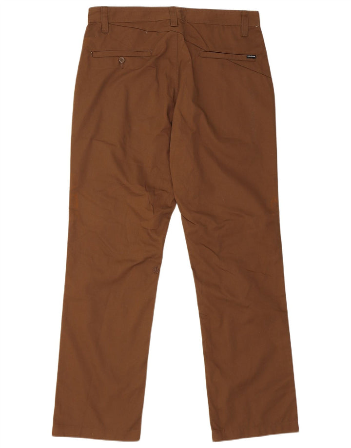 Pantaloni chino dritti da donna Volcom W32 L31 cotone marrone
