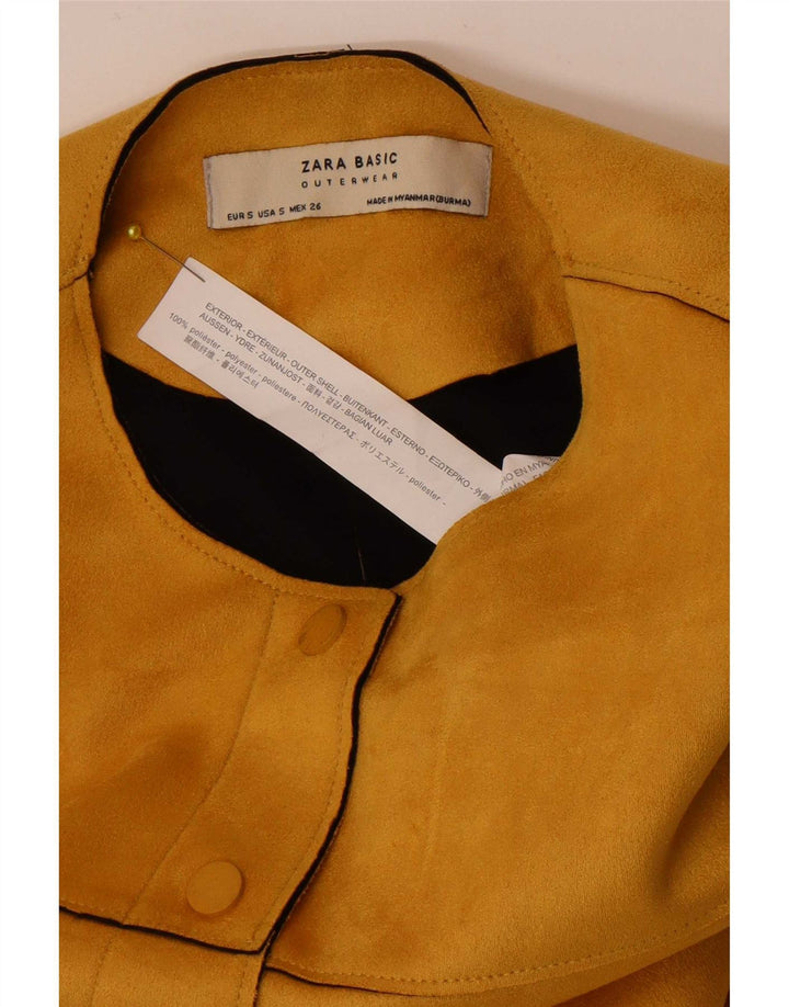 Giacca Bolero da donna Zara UK 10 Small Giallo Poliestere