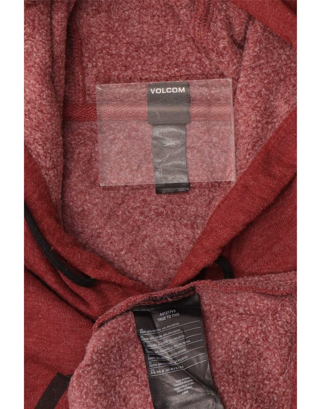 Felpa con cappuccio grafica da uomo Volcom, cotone marrone medio medio